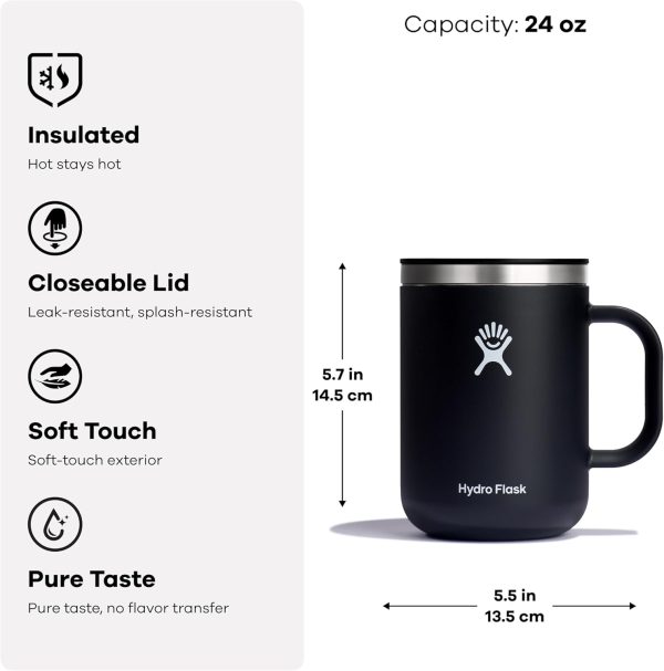 Hydro Flask Insulated Mug for Coffee, Tea, Hot Chocolate - Leak-Resistant Lid, Keeps Drinks Hot - Image 21