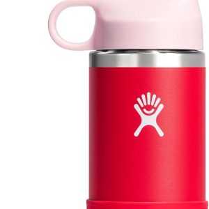 HYDRO FLASK Kids Water Bottle Jr. Stainless Steel Insulated With Straw Cap for Water, Milk, Juice, School, Camp, Sport, Play and Lunch, Easy to Clean, Leak-Resistant