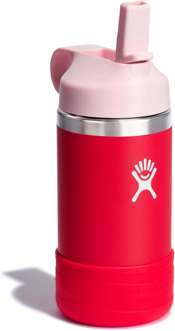 HYDRO FLASK Kids Water Bottle Jr. Stainless Steel Insulated With Straw Cap for Water, Milk, Juice, School, Camp, Sport, Play and Lunch, Easy to Clean, Leak-Resistant - Image 2