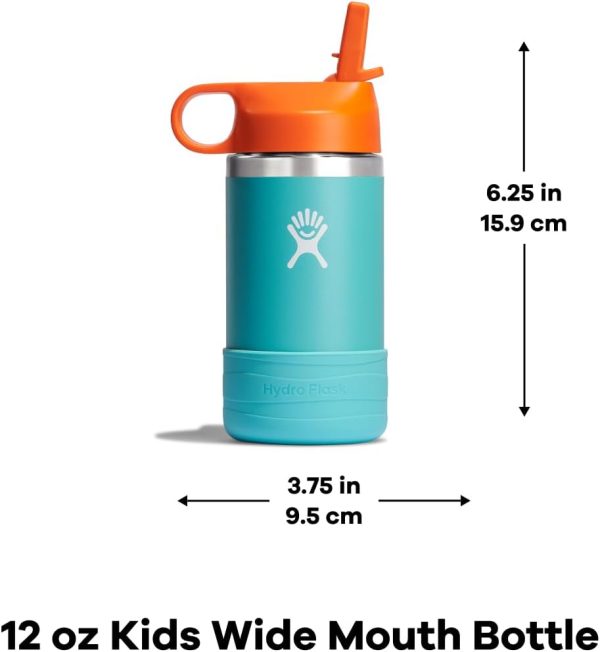 HYDRO FLASK Kids Water Bottle Jr. Stainless Steel Insulated With Straw Cap for Water, Milk, Juice, School, Camp, Sport, Play and Lunch, Easy to Clean, Leak-Resistant - Image 6