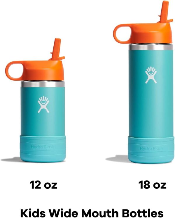 HYDRO FLASK Kids Water Bottle Jr. Stainless Steel Insulated With Straw Cap for Water, Milk, Juice, School, Camp, Sport, Play and Lunch, Easy to Clean, Leak-Resistant - Image 7
