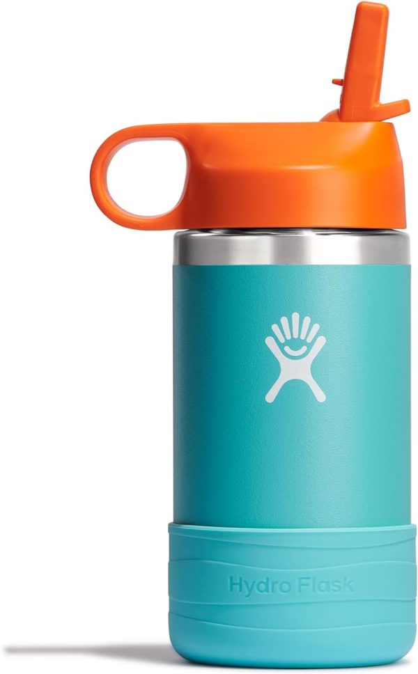 HYDRO FLASK Kids Water Bottle Jr. Stainless Steel Insulated With Straw Cap for Water, Milk, Juice, School, Camp, Sport, Play and Lunch, Easy to Clean, Leak-Resistant - Image 8