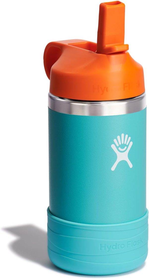 HYDRO FLASK Kids Water Bottle Jr. Stainless Steel Insulated With Straw Cap for Water, Milk, Juice, School, Camp, Sport, Play and Lunch, Easy to Clean, Leak-Resistant - Image 9