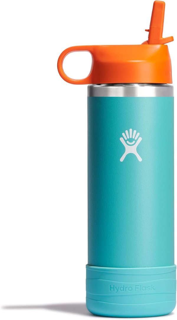 HYDRO FLASK Kids Water Bottle Jr. Stainless Steel Insulated With Straw Cap for Water, Milk, Juice, School, Camp, Sport, Play and Lunch, Easy to Clean, Leak-Resistant - Image 23