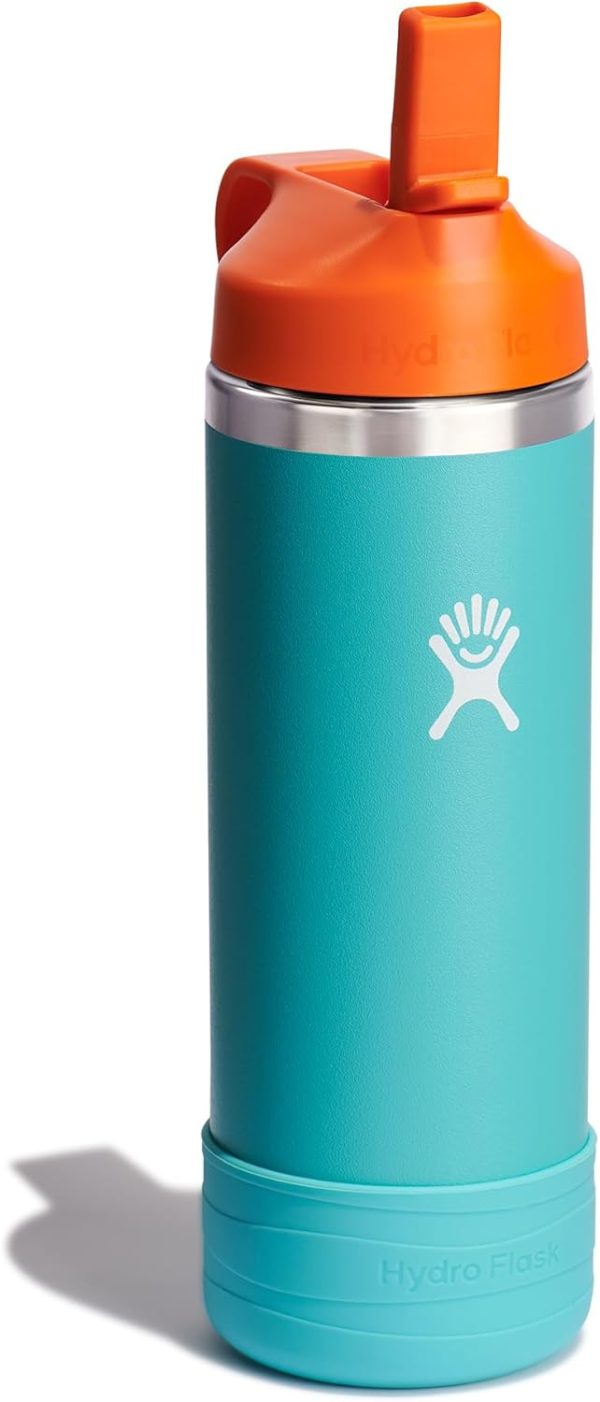HYDRO FLASK Kids Water Bottle Jr. Stainless Steel Insulated With Straw Cap for Water, Milk, Juice, School, Camp, Sport, Play and Lunch, Easy to Clean, Leak-Resistant - Image 24