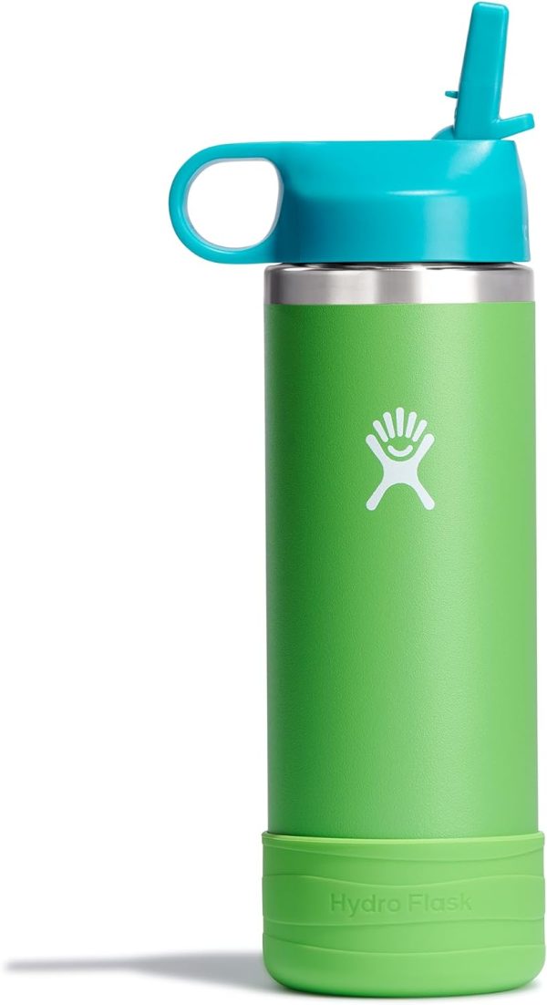 HYDRO FLASK Kids Water Bottle Jr. Stainless Steel Insulated With Straw Cap for Water, Milk, Juice, School, Camp, Sport, Play and Lunch, Easy to Clean, Leak-Resistant - Image 28
