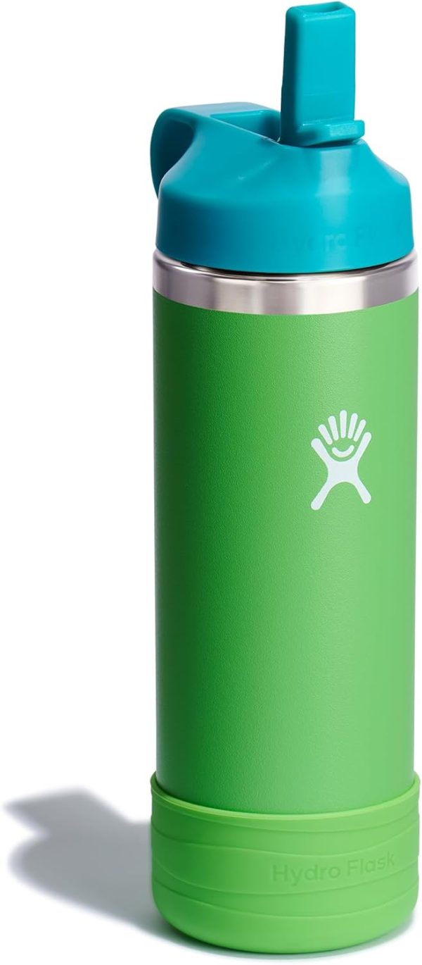 HYDRO FLASK Kids Water Bottle Jr. Stainless Steel Insulated With Straw Cap for Water, Milk, Juice, School, Camp, Sport, Play and Lunch, Easy to Clean, Leak-Resistant - Image 29