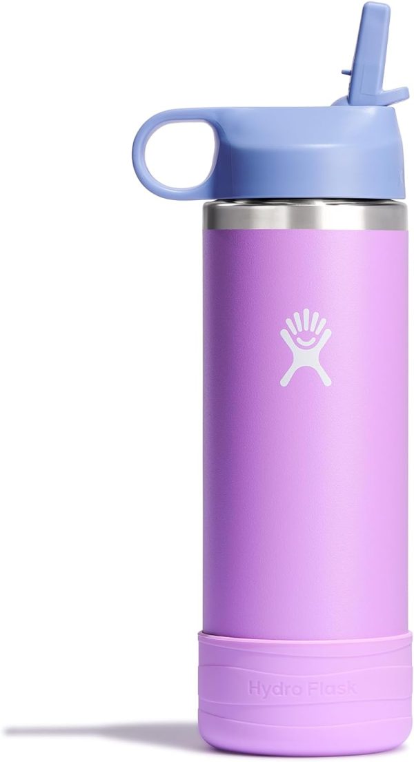 HYDRO FLASK Kids Water Bottle Jr. Stainless Steel Insulated With Straw Cap for Water, Milk, Juice, School, Camp, Sport, Play and Lunch, Easy to Clean, Leak-Resistant - Image 36