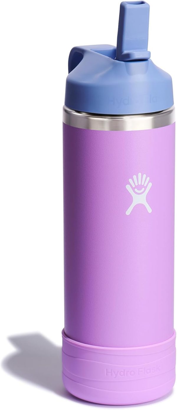 HYDRO FLASK Kids Water Bottle Jr. Stainless Steel Insulated With Straw Cap for Water, Milk, Juice, School, Camp, Sport, Play and Lunch, Easy to Clean, Leak-Resistant - Image 37