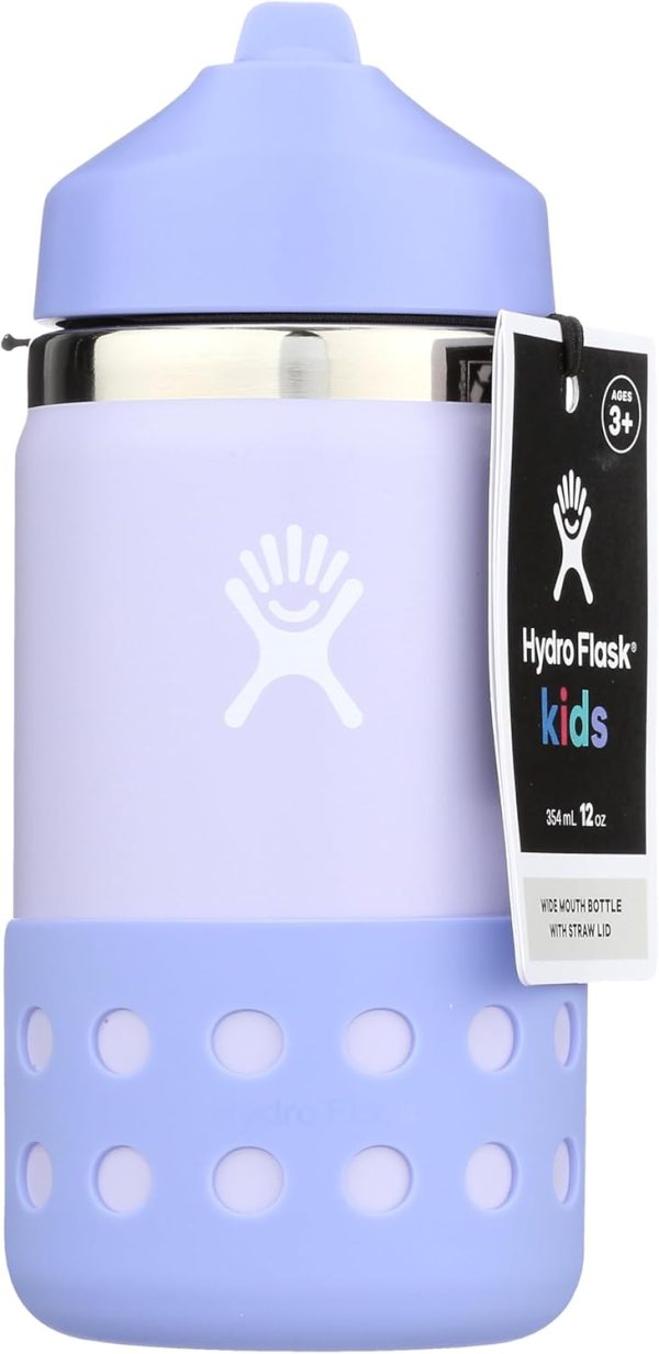 HYDRO FLASK Kids Water Bottle Jr. Stainless Steel Insulated With Straw Cap for Water, Milk, Juice, School, Camp, Sport, Play and Lunch, Easy to Clean, Leak-Resistant - Image 41