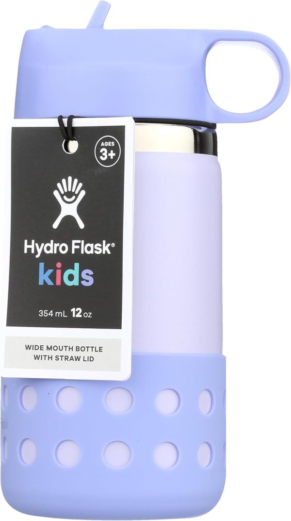 HYDRO FLASK Kids Water Bottle Jr. Stainless Steel Insulated With Straw Cap for Water, Milk, Juice, School, Camp, Sport, Play and Lunch, Easy to Clean, Leak-Resistant - Image 45