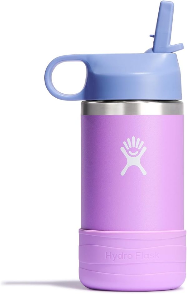 HYDRO FLASK Kids Water Bottle Jr. Stainless Steel Insulated With Straw Cap for Water, Milk, Juice, School, Camp, Sport, Play and Lunch, Easy to Clean, Leak-Resistant - Image 47