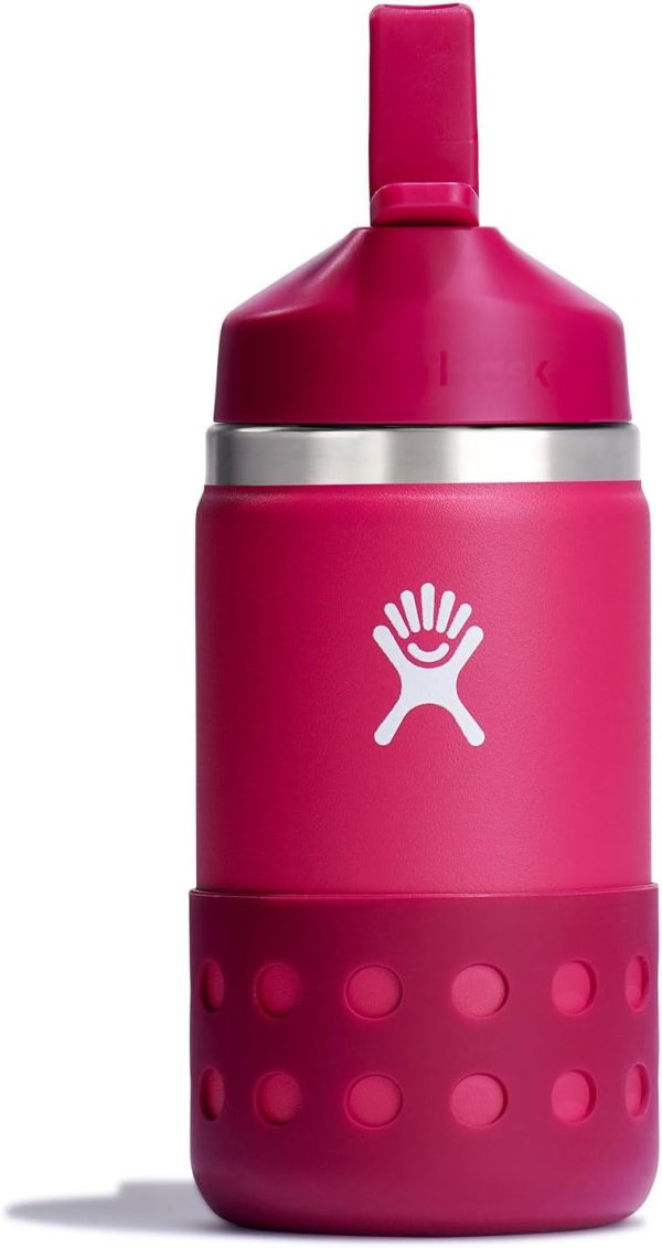 HYDRO FLASK Kids Water Bottle Jr. Stainless Steel Insulated With Straw Cap for Water, Milk, Juice, School, Camp, Sport, Play and Lunch, Easy to Clean, Leak-Resistant - Image 50