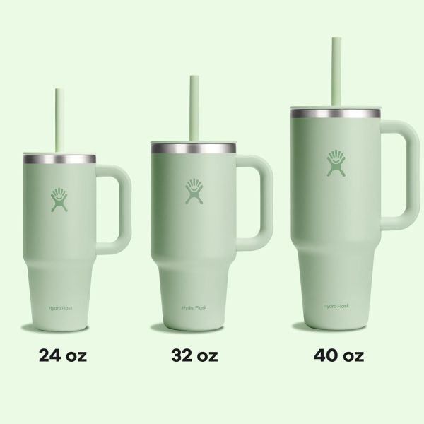 Hydro Flask 24 Oz Travel Tumbler with Handle, Lid and Straw - Insulated Stainless Steel in 24 Oz Surf Blue - Image 124
