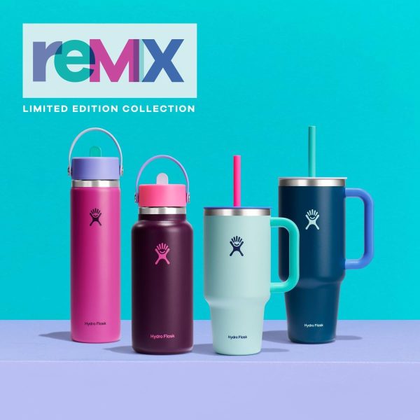 Hydro Flask 24 Oz Travel Tumbler with Handle, Lid and Straw - Insulated Stainless Steel in 24 Oz Surf Blue - Image 148