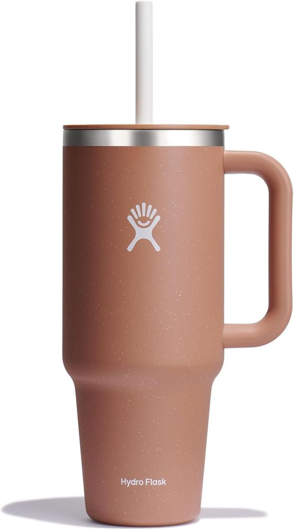 Hydro Flask 24 Oz Travel Tumbler with Handle, Lid and Straw - Insulated Stainless Steel in 24 Oz Surf Blue - Image 231