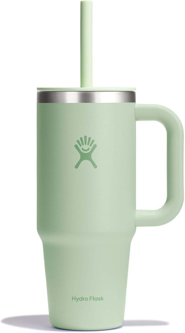 Hydro Flask 24 Oz Travel Tumbler with Handle, Lid and Straw - Insulated Stainless Steel in 24 Oz Surf Blue - Image 246
