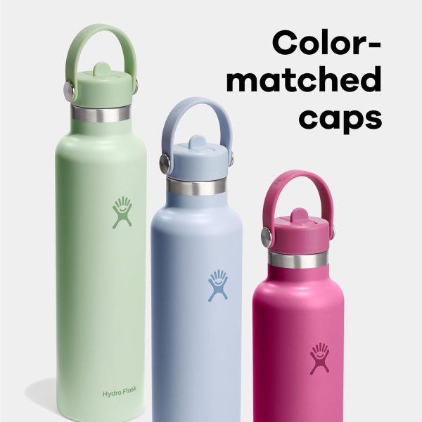 Hydro Flask 24 Oz Stainless Steel Standard Mouth Water Bottle with Flex Straw Cap and Double-Wall Vacuum Insulation - Image 4