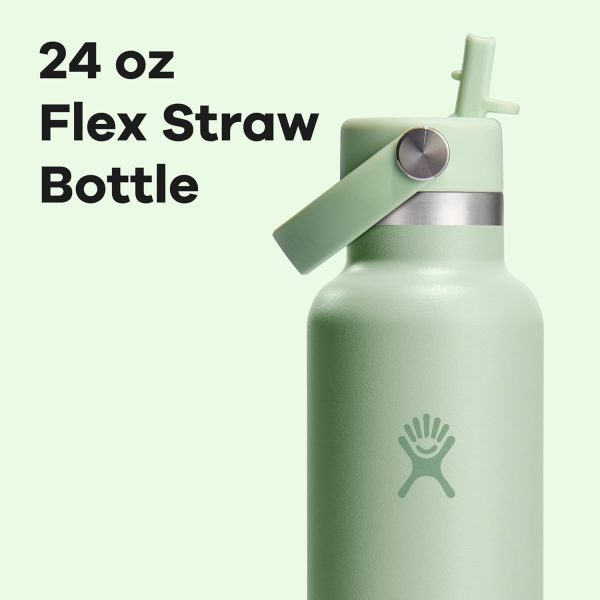 Hydro Flask 24 Oz Stainless Steel Standard Mouth Water Bottle with Flex Straw Cap and Double-Wall Vacuum Insulation - Image 28