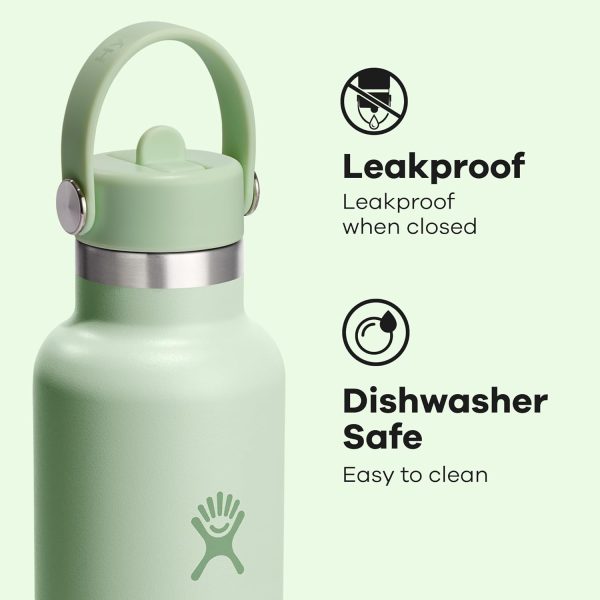 Hydro Flask 24 Oz Stainless Steel Standard Mouth Water Bottle with Flex Straw Cap and Double-Wall Vacuum Insulation - Image 29