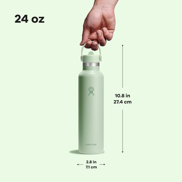 Hydro Flask 24 Oz Stainless Steel Standard Mouth Water Bottle with Flex Straw Cap and Double-Wall Vacuum Insulation - Image 32