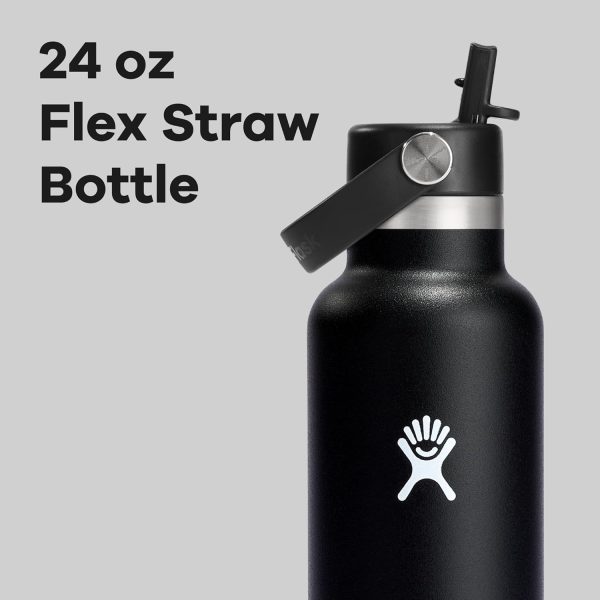 Hydro Flask 24 Oz Stainless Steel Standard Mouth Water Bottle with Flex Straw Cap and Double-Wall Vacuum Insulation - Image 36