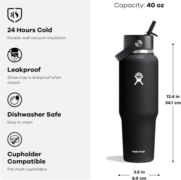 Hydro Flask 24 OZ Wide Flex Straw Travel Bottle SURF - Image 15