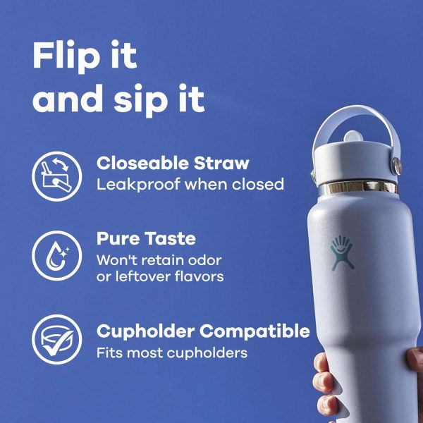 Hydro Flask 24 OZ Wide Flex Straw Travel Bottle SURF - Image 58