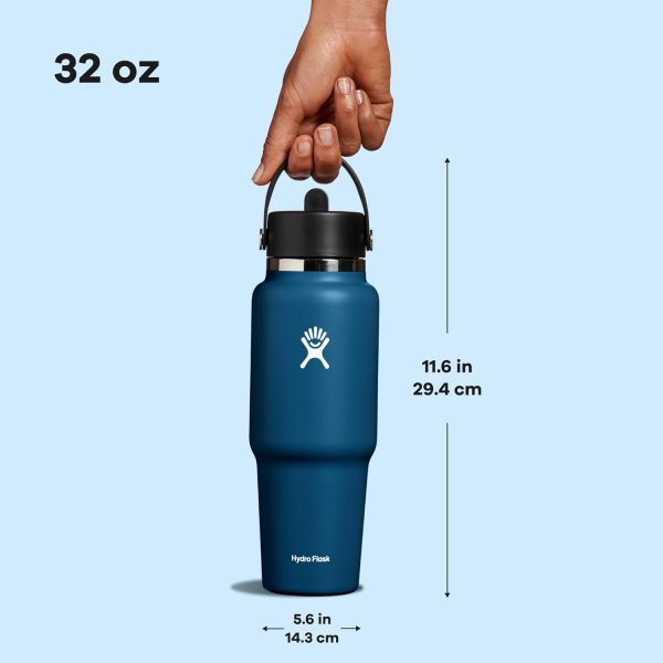 Hydro Flask 24 OZ Wide Flex Straw Travel Bottle SURF - Image 59